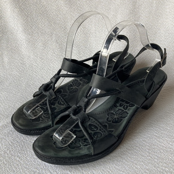 Born Beyer Black Leather Ankle Strap Casual Sandals Size 9(40.5) - Picture 1 of 8